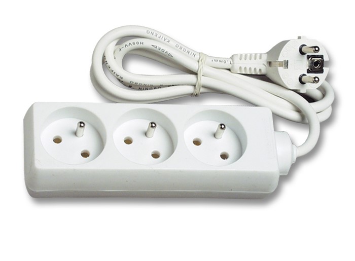 Prodlužovací přívod 3z. 10m, 3 x 1mm2, bílý