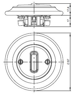 ABB 3559K-C86345 N Decento® Ovládač přepínací se svorkou N 6/0 černý porcelán