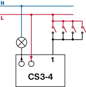 CS3-4 Časový spínač pod vypínač