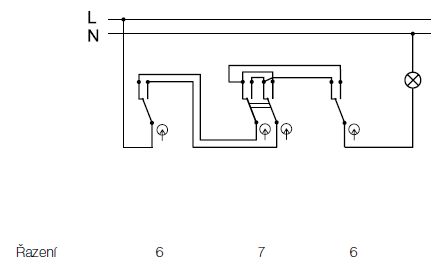 ABB 3559K-C06345 N Decento® vypínač č.6 bílý porcelán