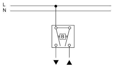 ABB 3559K-C88345 Decento® Ovládač žaluziový, bílý porcelán tlačítkový