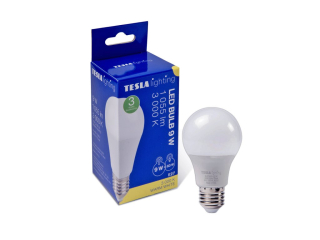 LED žárovka BULB E27, 9W, 230V, 1055lm, 25 000h, 3000K teplá bílá, 220st