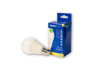LED žárovka BULB E27, 12W, 230V, 1521lm, 25 000h, 3000K teplá bílá 220st
