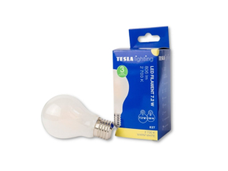 LED žárovka FILAMENT BULB E27, 7,2W, 230V, 806lm, 2700K teplá bílá, 360st, mléčná
