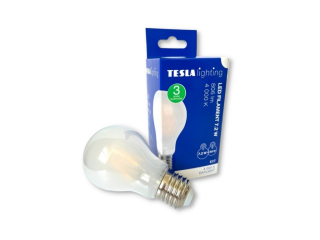 TLED žárovka FILAMENT BULB E27, 7,2W, 230V, 806lm, 4000K denní bílá, 360st, mléčná