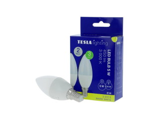 LED žárovka CANDLE svíčka, E14, 5W, 230V, 450lm, 25 000h, 3000K teplá bílá, 220st 2ks
