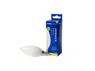 LED žárovka CANDLE svíčka, E14, 6W, 230V, 500lm, 25 000h, 3000K teplá bílá, 220st