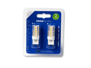 LED žárovka G9, 4W, 230V, 400lm, 4000K, 25 000h, 360st, 2ks v balení