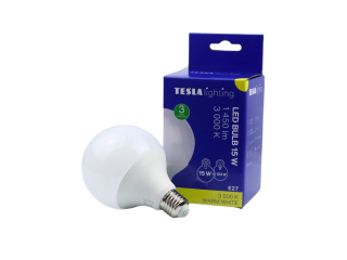 LED žárovka GLOBE E27, 15W, 230V, 1450lm, 25 000 hod, 3000K teplá bílá, 270st