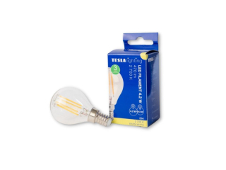 LED žárovka FILAMENT RETRO miniglobe, E14, 4,2W, 230V, 470lm, 25 000h, 2700K teplá bílá, 360
