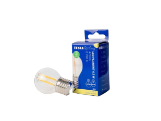 LED žárovka FILAMENT RETRO miniglobe, E27, 4,2W, 230V, 470lm, 25 000h, 2700K teplá bílá, 360