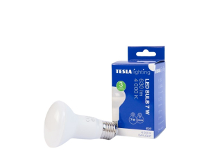 LED žárovka Reflektor R63, E27, 7W, 230V, 630lm, 25 000h, 4000K denní bílá, 180st