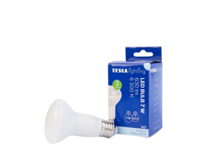 LED žárovka Reflektor R63, E27, 7W, 230V, 630lm, 25 000h, 6500K studená bílá, 180st