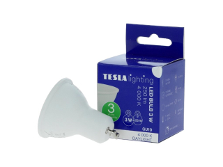 LED žárovka GU10, 3W, 230V, 250lm, 25 000h, 4000K denní bílá, 100st