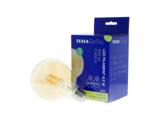 LED žárovka GLOBE G95 VINTAGE, E27, 4,2W, 230V, 380lm, 2400K, 360st, zlatá