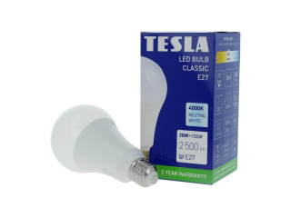 LED žárovka BULB E27, 20W, 230V, 2500lm, 25 000h, 4000K denní bílá 220st