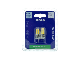 LED žárovka G4, 2W, 12V, 230lm, 15 000h, 4000K denní bílá, 360st 2ks v balení