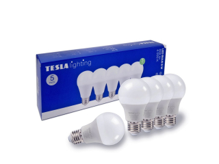 LED žárovka BULB E27, 8W, 230V, 806lm, 25 000h, 4000K denní bílá, 220st 5ks v balení