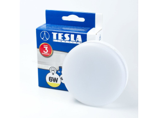 LED žárovka, GX53, 6W, 230V, 480lm, 30 000h, 3000K teplá bílá, 180st