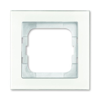 ABB 1721-280 Busch-axcent® Rámeček pro elektroinstalační přístroje jednonásobný Bílé sklo