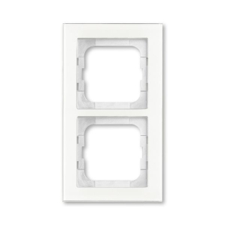 ABB 1722-280 Busch-axcent® Rámeček pro elektroinstalační přístroje dvojnásobný Bílé sklo