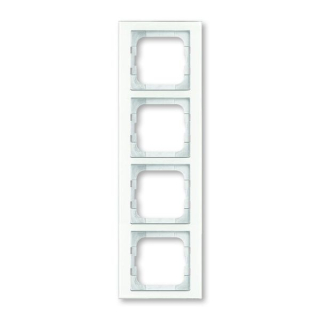 ABB 1724-280 Busch-axcent® Rámeček pro elektroinstalační přístroje čtyřnásobný Bílé sklo