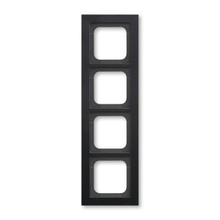 ABB 1724-275 Busch-axcent® Rámeček pro elektroinstalační přístroje čtyřnásobný Matná černá