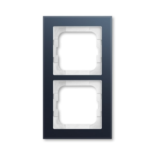 ABB 1722-229 Busch-axcent® Rámeček pro elektroinstalační přístroje dvojnásobný Šedé sklo