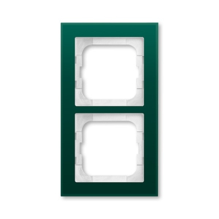 ABB 1722-226 Busch-axcent® Rámeček pro elektroinstalační přístroje dvojnásobný Zelené sklo
