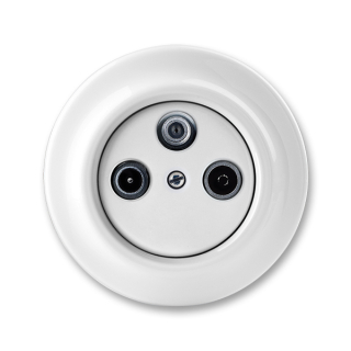 ABB 5011K-C00403 Decento® Zásuvka televizní, rozhlasová a satelitní, koncová, bílá