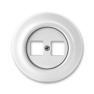 ABB 5014K-C01018 Decento® Zásuvka komunikační dvojnásobná, bílá