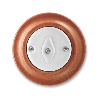 ABB 3560K-C07345 52 Decento® Přepínač křížový č.7, otočný bílá/třešeň